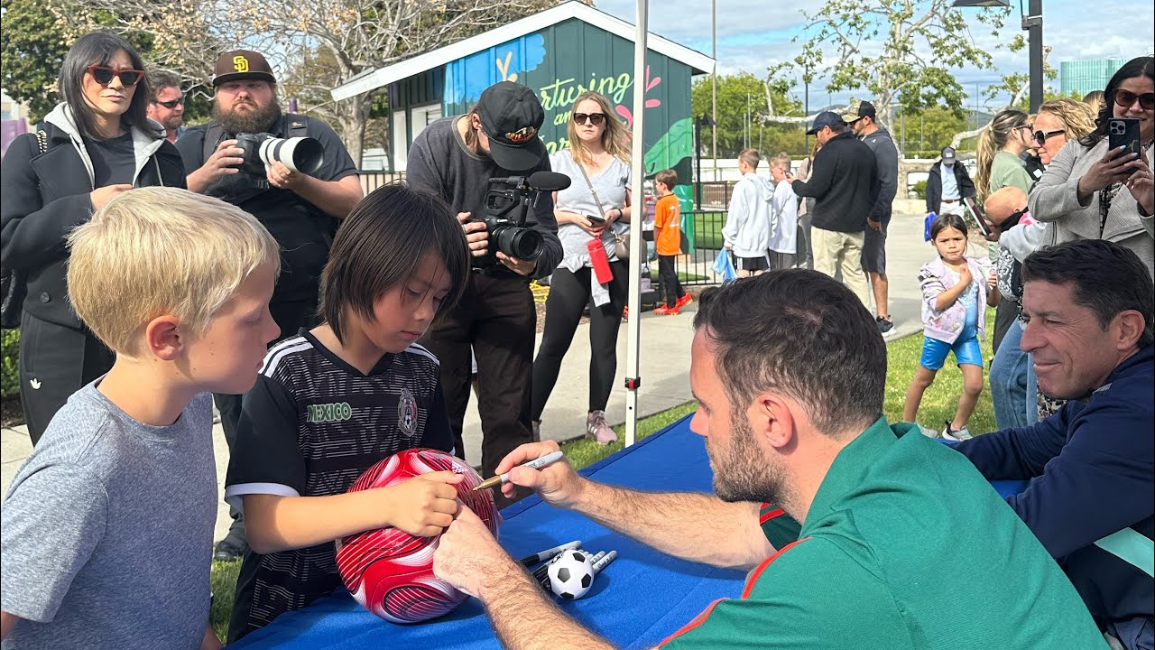 Soccer legends Juan Mata from Manchester United and Tab Ramos, Real Betis vist the Toby Wells YMCA