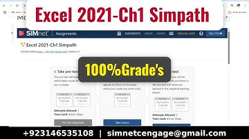 Excel 2021-Ch1 Simpath | excel 2021 ch1 simpath | MCGraw-Hill SIMnet