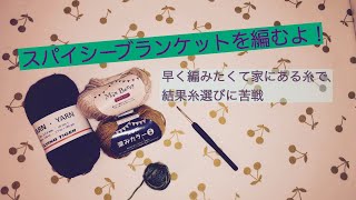 かぎ針編み スパイシーブランケットを編み始める