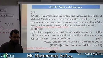 CAF 8 AUDIT SIR ASIF lecture 19 Autumn 2022