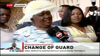 William Ruto's mother arrives at Kasarani Stadium