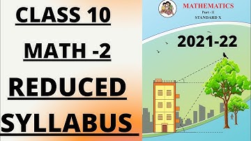 REDUCE SYLLABUS OF GEOMETRY CLASS 10 SSC BOARD 2021-22