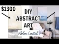 DIY ABSTRACT ART CANVAS | MODERN COASTAL DECOR