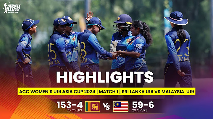 Sri Lanka Women U19 vs Malaysia Women U19 | ACC Women's U19 Asia Cup | Match 1