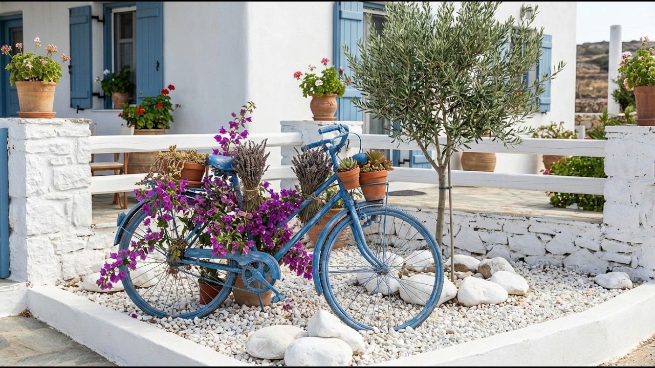 Более 40 потрясающих идей для самостоятельного оформления сада в греческом винтажном стиле 🇬🇷!