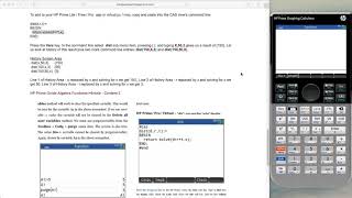 HP Prime Programming using CAS variables screenshot 1