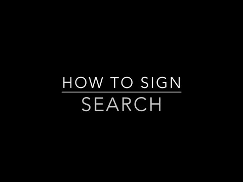 Learn How to Sign the Word Search