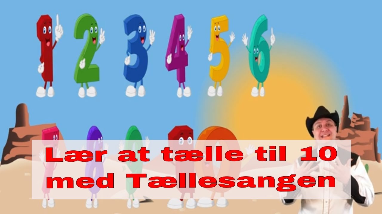 Tællesangen - Tæl til 10 - Lær at tælle til 10 | Børnesang med fagter |  Syng med Sherif Haps