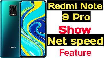 How to show internet speed in redmi note 9 pro || redmi note 9 pro me internet speed kaise show kare