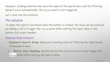 Solving the Jquery Keyup Filter and Input Value Problem for Table Searches