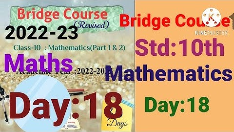 10th||Mathematics||Bridge Course||2022-23 ||Day:18th||English & SemiEnglish||Maths, Class 10, Day:18