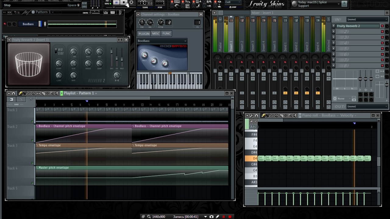 TUTORIAL CAR ENGINE TRANSMISSION SOUND SYNTH with bassguitar plugin