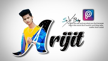 Name Text Photo Editing | Latest Letter Portrait Effect in PicsArt | Viral Name Text Photo