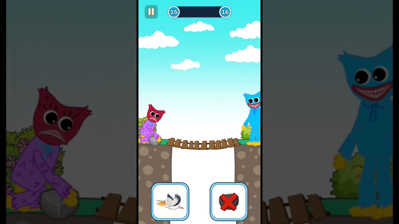 Hugy's Funny Animated Story - Kissy Missy Falls Into The Void - Funny Fail - Game Play