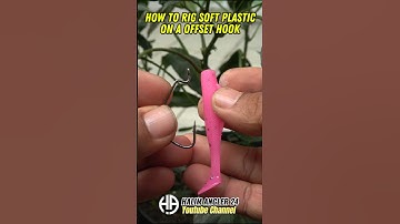 How to rigging soft plastic on a offset hook #softplastics #softlure #fishing