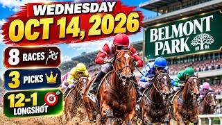 🏇 Belmont Park Picks Oct 14, 2026 | 8 Races, Strong Bets & 12-1 Longshot