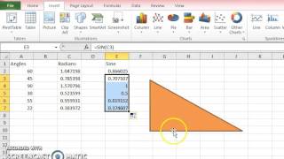 How to Use the SIN Formula in Excel 2010