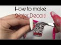 How to make WATER DECALS! For nails!