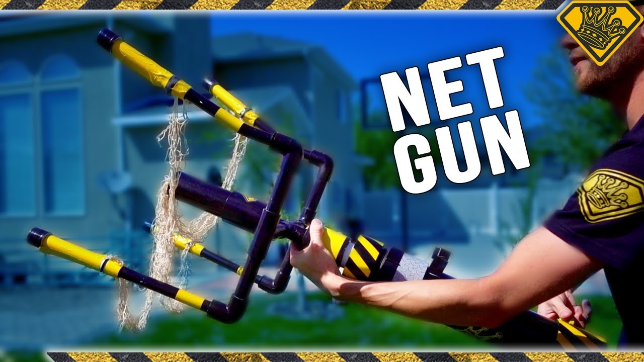 DIY Net Gun! The Ultimate DIY Net Launcher How To! Grappling Hook, T Shirt  Cannon And More! 