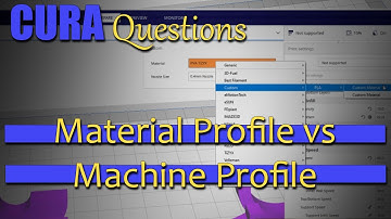 Cura Questions - Machine Profile VS Material Profile
