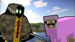 Bob meets Pink Sheep in Minecraft !