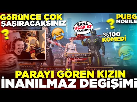 PARAYI GÖREN KIZIN İNANILMAZ DEĞİŞİMİ ŞAŞIRACAKSINIZ - PUBG MOBİLE RASTGELE TAKIM TROLL