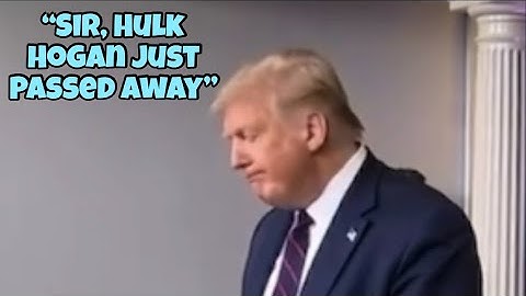 Trump hears about Hulk Hogan’s death during press conference (hard to watch without crying)