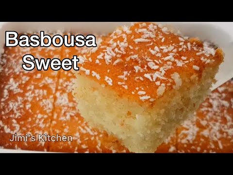 I wish I tried this easy Basbousa Sweet recipe before! Egg Semolina Cake, #cake #basboussa #semolina