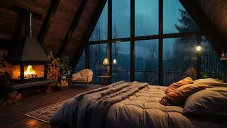 Rain Sounds On Window with Thunder Sounds  Heavy Rain for Deep Sleep, Relaxation, Focus, Meditation