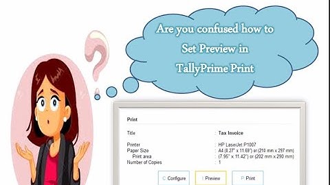 Setting Print Preview in TallyPrime