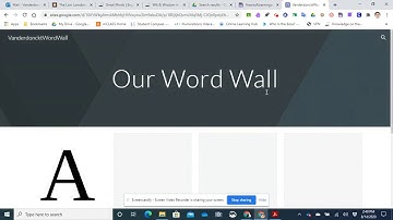Making a virtual word wall