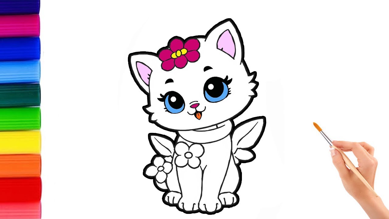 Easy Cute Cat Drawing for Beginners ✨🐱 || Super Easy Cat Drawing Tutorial