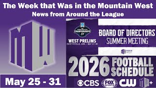 Mountain West Board Meeting, 2026 Football Schedule, Baseball and Track & Field Regionals