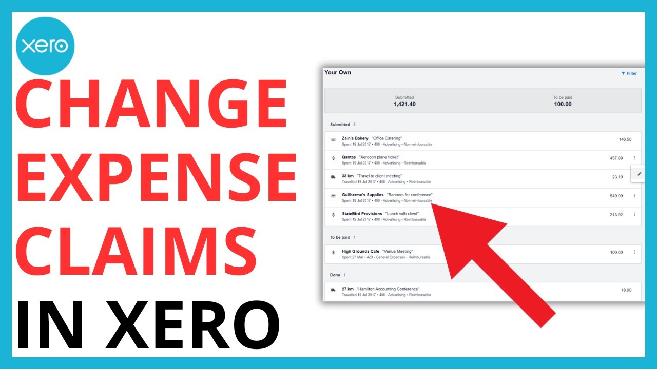 How to Change Expense Claims in Xero [QUICK GUIDE] - YouTube
