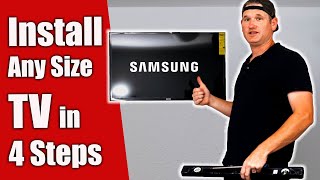 How To Wall Mount Any TV - DIY Installation 4 Steps