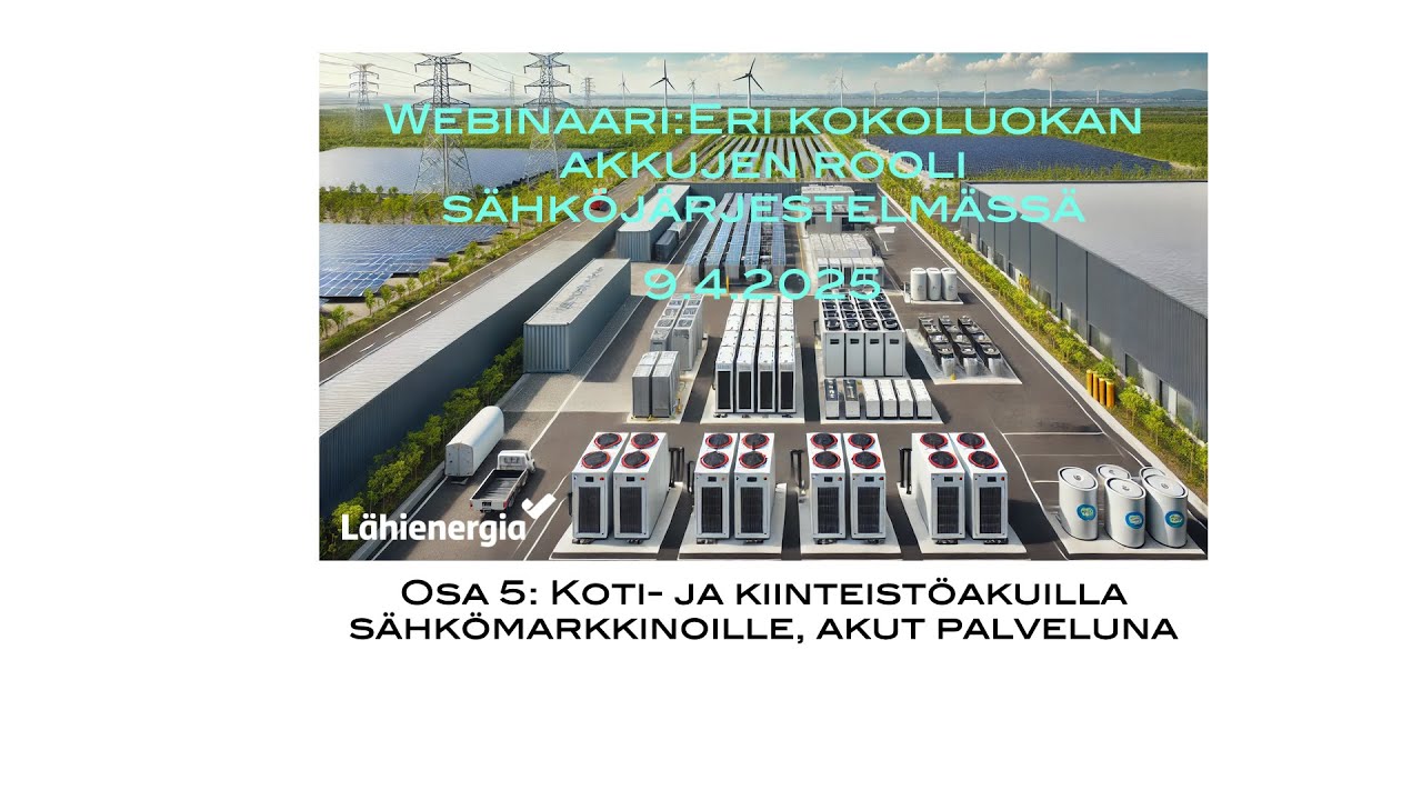 Koti- ja kiinteistöakuilla sähkömarkkinoille, akut palveluna