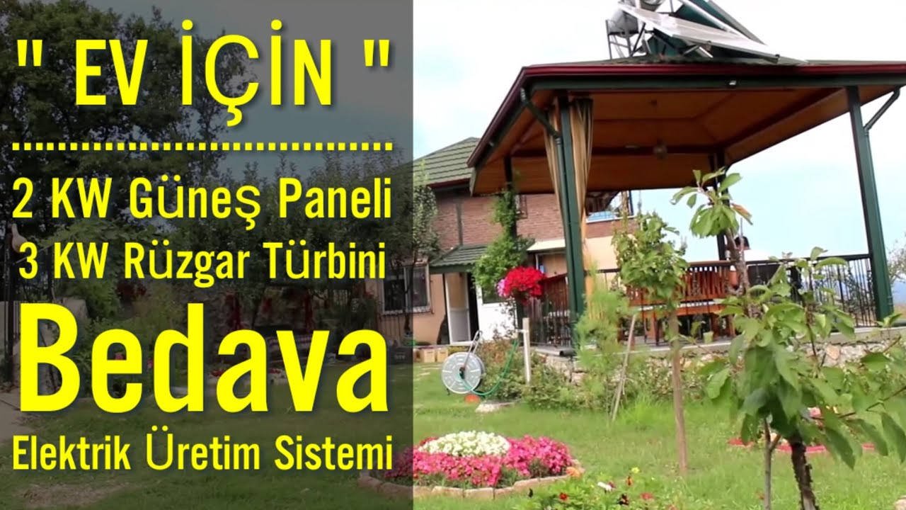 Ev için 2 Kw Güneş Paneli ve İstabreeze 3000 Watt Rüzgar Türbini ile