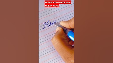 Krish Singar cute name #cursive handwriting kaise likhe #short feed#saurabh #calligraphy #calligraph