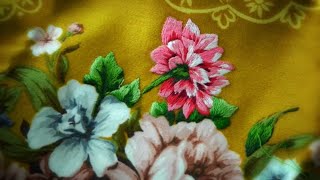 Long and short stitches | How to embroider a leaf | shading