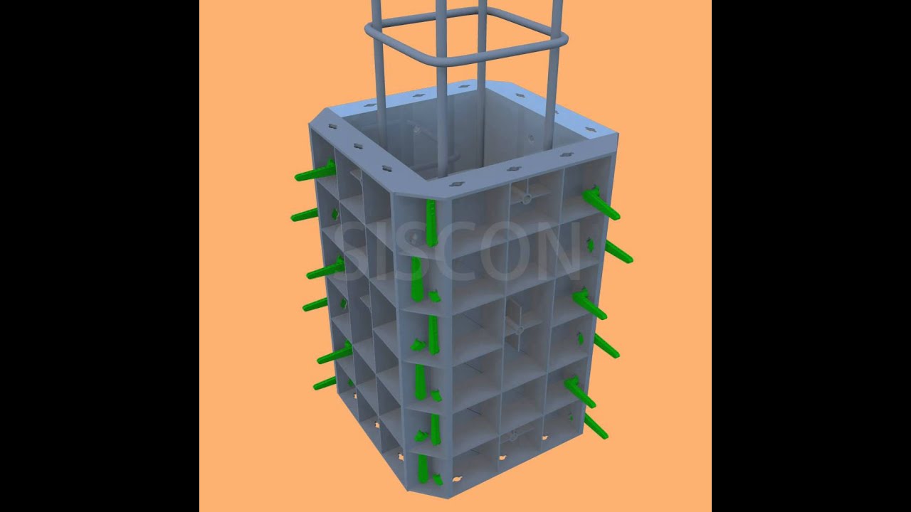 Plastic Column Formwork (Siscon Formwork) - YouTube