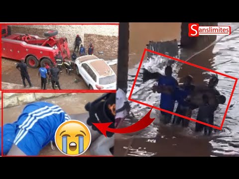 Dakar inondée, un homme emporté par les eaux de pluie dans le Tunnel. *@me s*£nsible s'*@bstenir😢😭