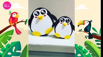 Hướng dẫn cắt và dán con chim cánh cụt | Chơi Cùng Con