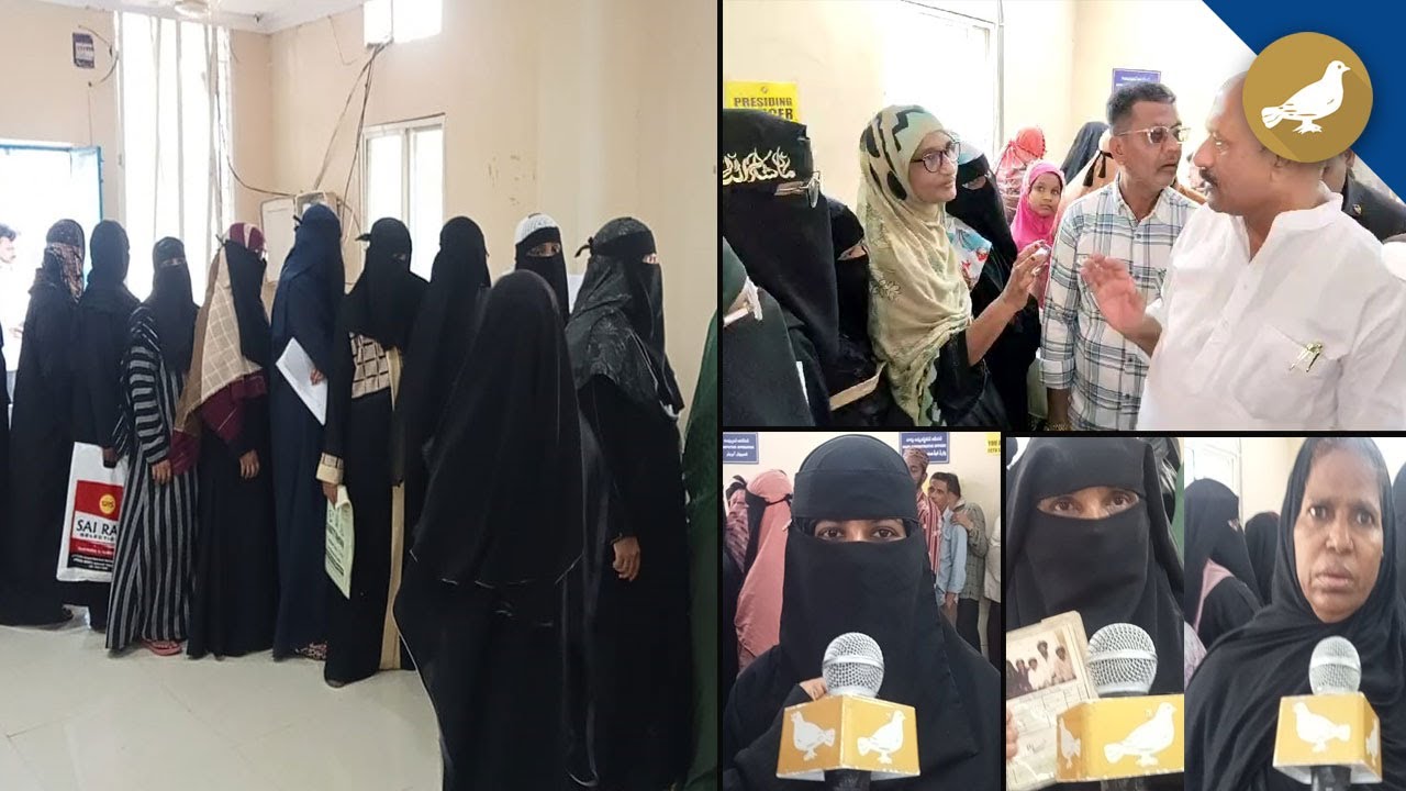 praja-palana-scheme-huge-queue-at-ghmc-ward-in-bahadurpura-youtube