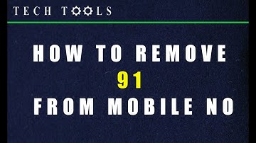 HOW TO REMOVE 91 FROM MOBILE NUMBERS | MS EXCEL TIPS