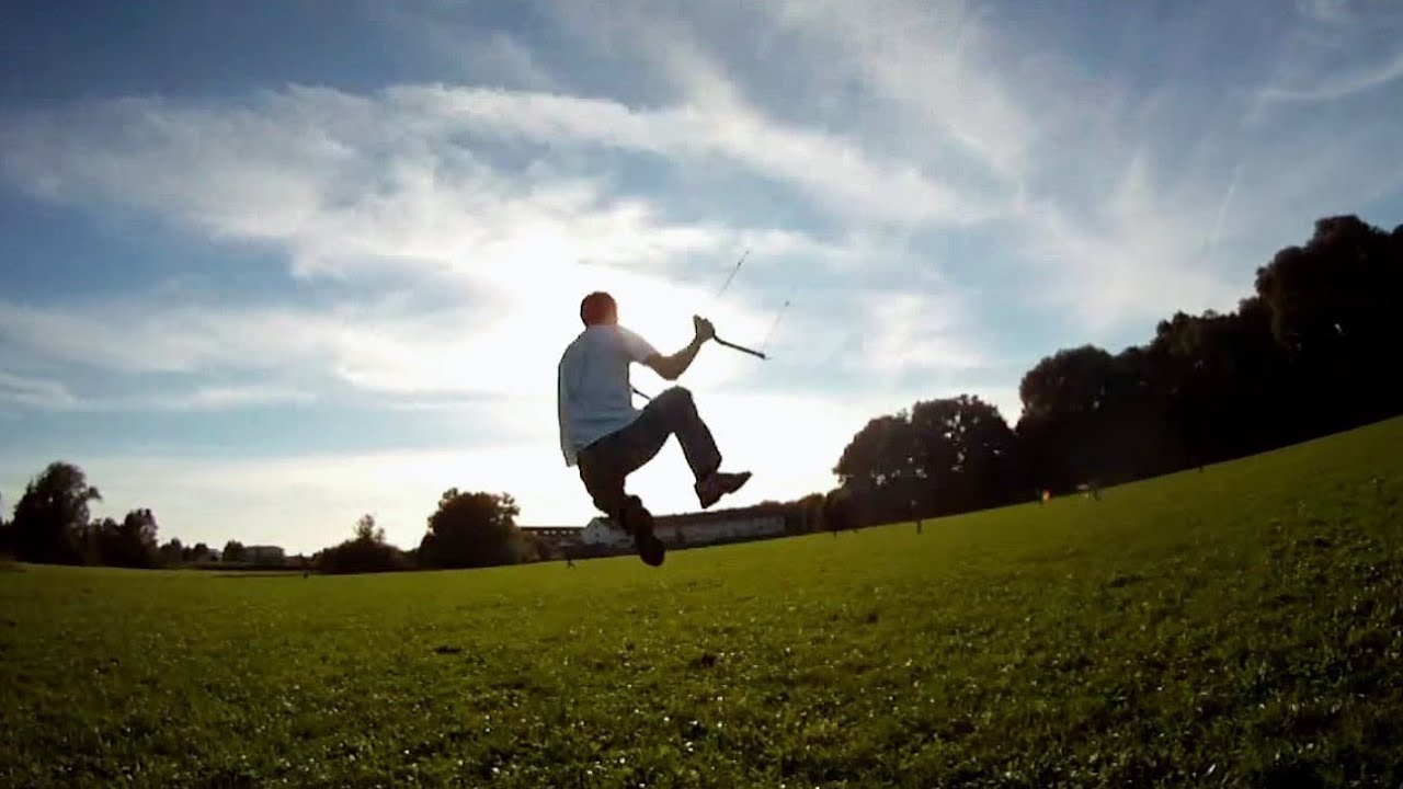 POWER KITE JUMPING Rhombus Firebee 5.5 Beaufort 34 YouTube