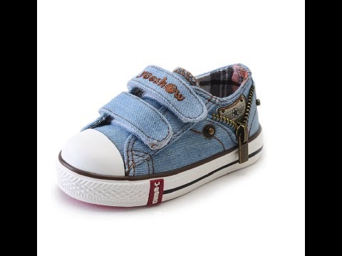 Easy Fun Kids Shoes for Girls Boys Sneakers Jeans Canvas Children