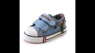 Easy Fun Kids Shoes for Girls Boys Sneakers Jeans Canvas Children Shoes