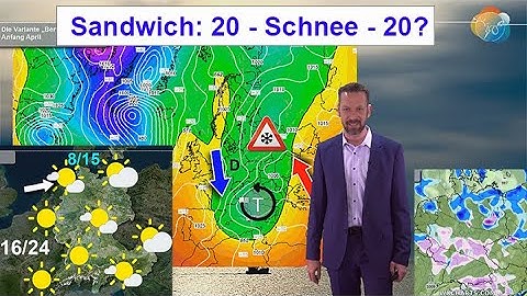 Sandwich: 20°, dann Polarluft mit Schneeschauern, dann erneut 20°? Wettervorhersage 18.-25.03.2024.