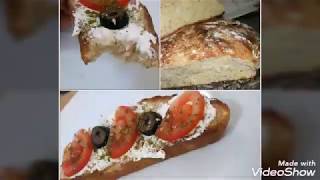 الخبز الفرنسي من أنواع الخبز الايطالي حضريه بطريقة إحترافية بدون عجن
