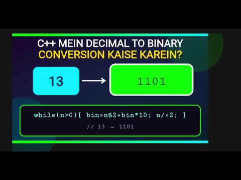 Decimal to Binary Conversion in C++ | Easy Coding Shorts